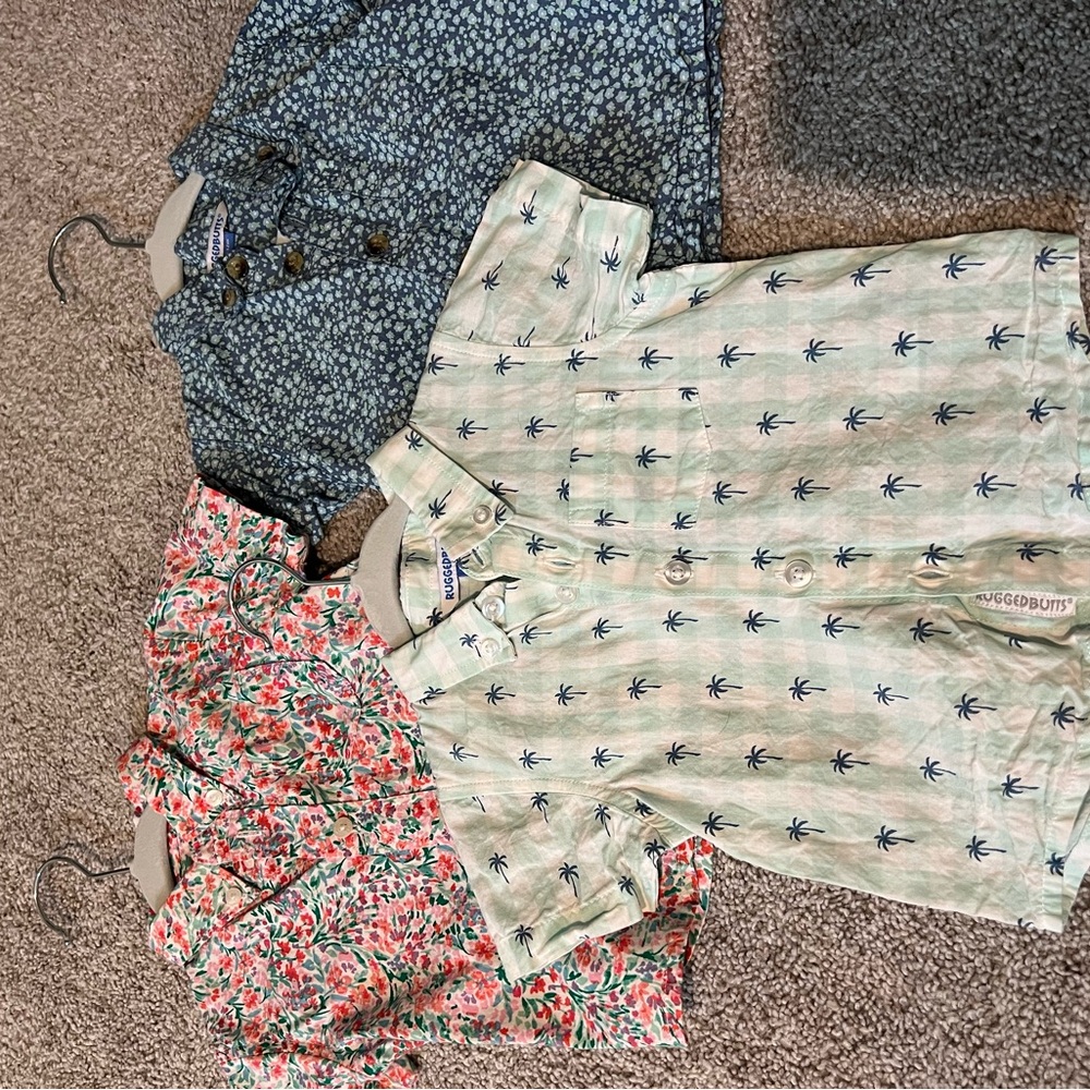 Rugged Butts Button Down Shirts - Set of 3